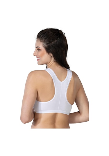 Beyaz Mı Emay 1424 Modal Cotton Sporcu Büstiyer Beyaz