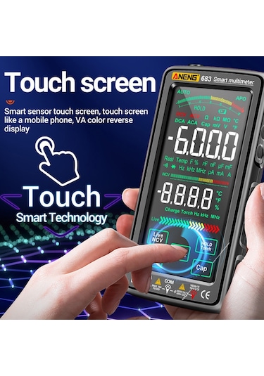 Aneng 683 Dokunmatik Ekran Ncv İndüksiyon Multimetre Dijital Yüksek Hassasiyetli Akıl Aralığı Yanmaya Dğ. Ölçüm Cihazları 44773543