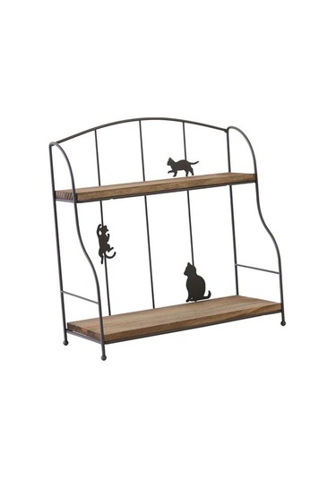 Narin Depolama Rafı Çift Katmanlı Raf Güzellik Tutucu Raf Kedi Metal Organizatör Ev Mutfak Banyo İçin Depolama Tutucular & Amp Raflar 3