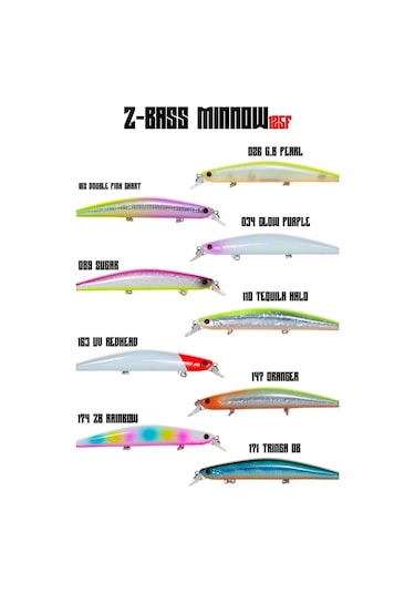 Fujin Z-bass Minnow 125f 21gr Maket Balık 102 Florida Silver