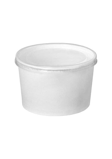 Kapaklı Karton Çorba Kasesi 50 Adet 16 Oz