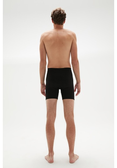 Weweus Siyah Erkek Süper İnce Doğal Bambu Lüks Uzun Boxer 1013 Siyah