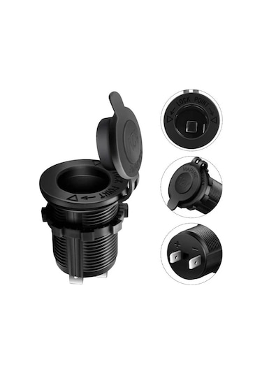 Ic-246b-5 Araç Çakmaklık Soketi Dişi Pano Tip Ø30mm