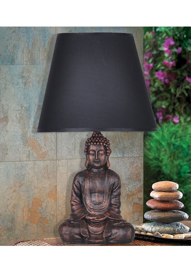 Qdec Modern Dizayn Buda Abajur Gold-Bej Diğer