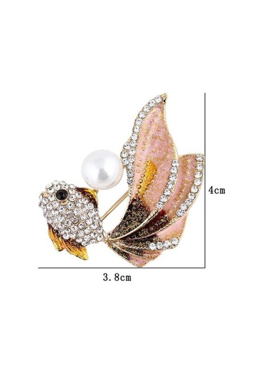 Mor Moda Japon Balığı Yaka Broş Pin Yaka Elbise Takı