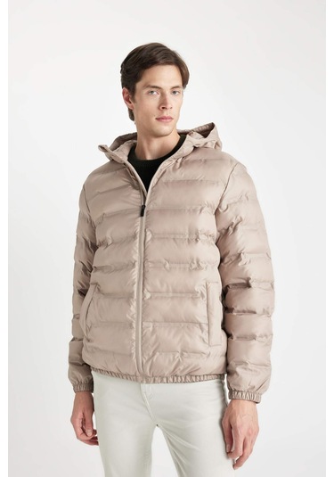 DeFacto Su İtici Şişme Mont Slim Fit Dar Kesim Kapüşonlu Fermuarlı Cepli D1185AX24WNBG106 DeFacto Su İtici Şişme Mont Slim Fit Dar Kesim Kapüşonlu Fermuarlı Cepli D1185AX24WNBG106