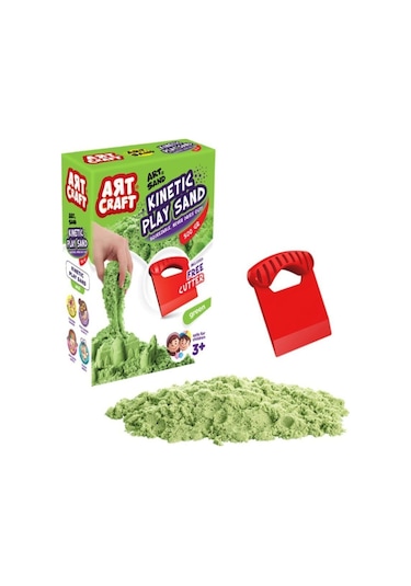 03687 Dede. Aksesuarlı Yeşil Kinetik Oyun Kumu 500  Gr