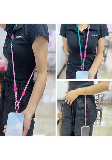 Elmpaly Üçlü Fonksiyonlu Royal Blue Telefon Tasmağı Klipsli Güvenli Pratik Taşıma