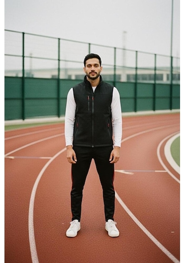 Vatan Tekstil Dik Yaka Slim Fit 3 Cepli Softshell Erkek Yelek Su İtici Kumaş Siyah Vatan Tekstil Dik Yaka Slim Fit 3 Cepli Softshell Erkek Yelek Su İtici Kumaş Siyah