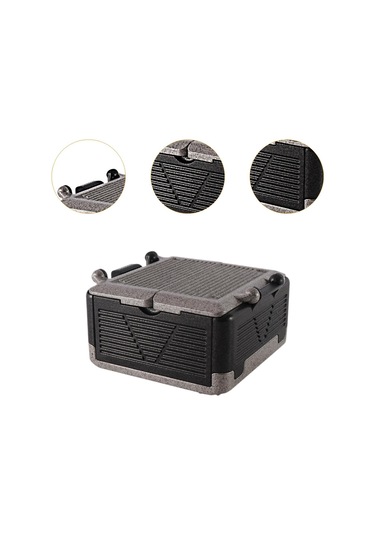 Dolıty Köpük Gıda Taşıyıcısı Kapaklı M-siyah-gri M Siyah Gri Çok Renkli