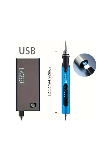 Xuweiwei Mavi 54 Parca Usb Sarj Edilebilir Tasinabilir Elektrikli Mikro Zımpara Kalemi 3 Hiz Ayari Taslama Parlatma Oyma Dıy El Sanatlari