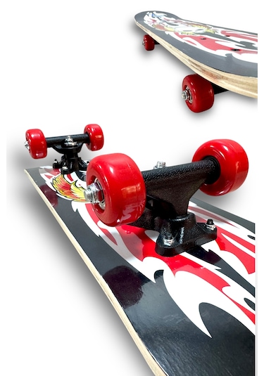 Başlangıç Kaykay 60 Cm Tahta Gövde Çocuk Kaykayı Çok Renkli