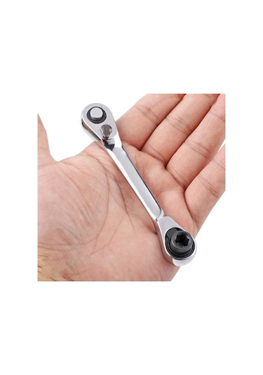 Pazly Tornavida Soket Hızlı Cırcır Çift Anahtarı 14" Inch Rod