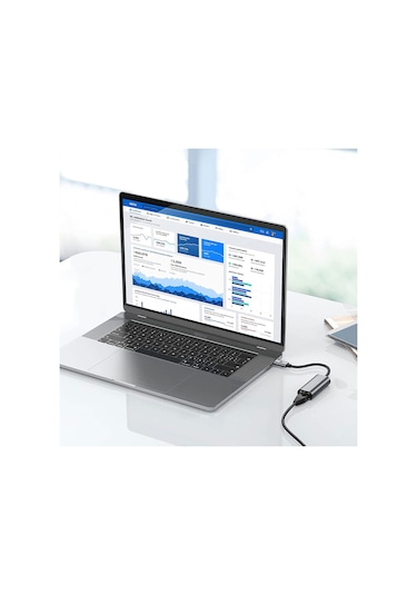 Mobilteam Siyah Qg04 Type-c To Rj45 Ethernet Dönüştürücü Kablo 1024mbps 22cm