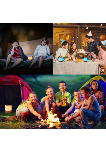 Masaüstü Ledleri Renkli Yatak Odası Başucu Gece Lambası Beyaz