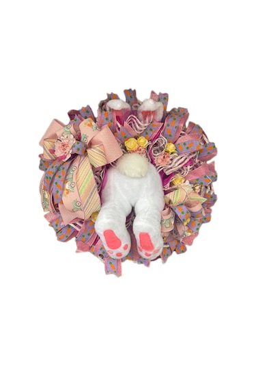 Geeroyoo Paskalya Tavşanlı Renkli Çelenk, Ev Ve Parti Dekorasyonu İçin İdeal Bahar Süsü