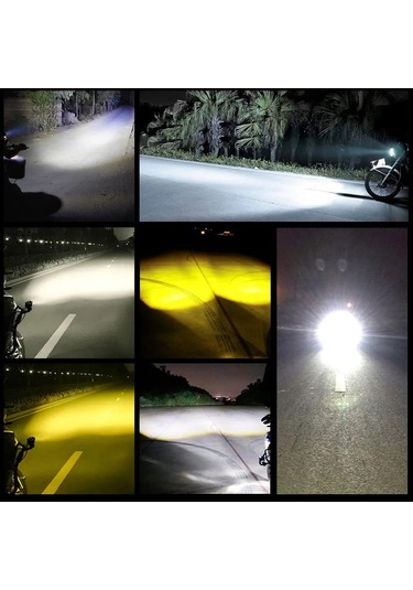 Suofeng Dayanıklı 60w Led Motosiklet Farı - 6000lm Parlaklık, Ip67 Su Geçirmez, Çift Işık Modu 112 Karakter Çok Renkli79