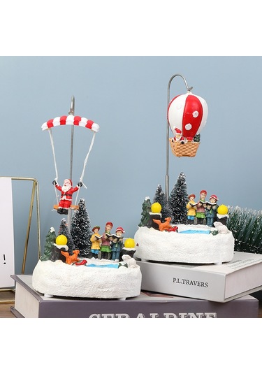 Mufunye Döner Işıklı Müzikli Noel Geyik Dekoru - Ev Dekorasyonu İçin Şık Ve Dayanıklı