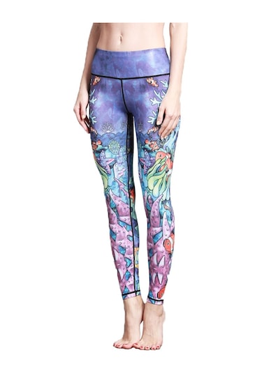 Paıyıge Kadın Baskılı Deniz Altı Hk53 Yoga Pantolonu