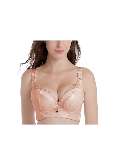 Bej Fallsweet Kadın Dantel Sütyen Destekli Balenli Sütyen Artı Boyutu Brasserie 34 İla 50 Bej