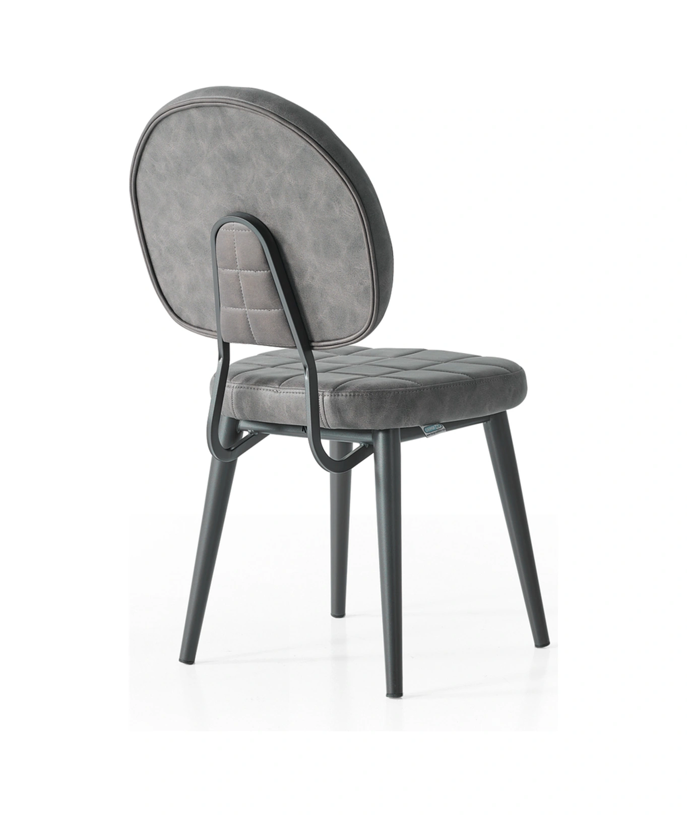 Dengema Palermo S25 Sandalye Antrasit Kumaş, Siyah Metal Ayak Antrasit - Siyah Ayak