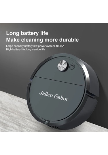 3 In 1 Akıllı Süpürme Robotu Ev Mini Süpürgesi Süpürme Ve Vakumlama Ev Black Siyah