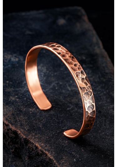 Erkek Bakır Bileklik - Grift Erkek Bakır Kelepçe Bileklik Rose Gold