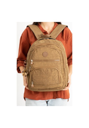 Ultra Hafif Orta Boy Sırt Çantası Unisex Taba Model: 571-3c - Taba