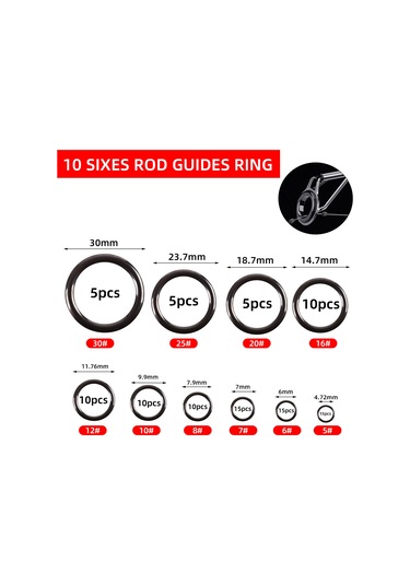 Neevoyu Seramik Olta Halkası Tamir Seti - 40/80/100/120 Parça Seçenekli