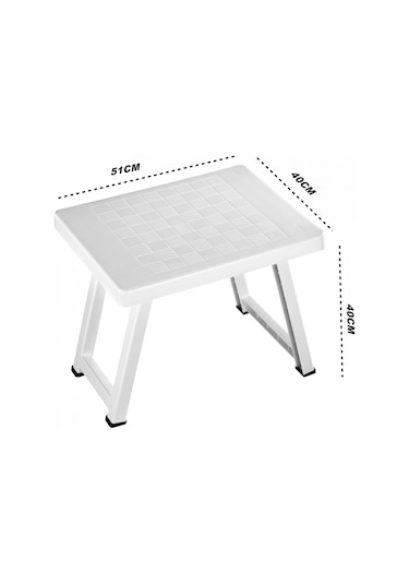 Generalali Portatif Katlanır Çok Amaçlı Sehba Piknik Bahçe Kamp Masası Küçük Beyaz