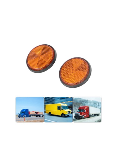 Moveevo Kırmızı Dairesel Pmma Yansıtıcı - Motor, Atv, Araçlar İçin Yüksek Görünürlük Ve Yol Güvenliği - 2 Adet Set