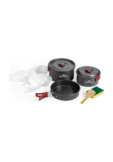 Kamp Tencere Tava Seti 2-3 Kişilik 11 Parça Çok Renkli