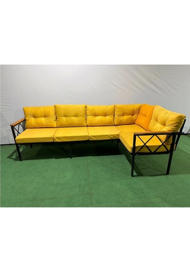 Köşe Koltuk Takımı , 3 2 Balkon-bahçe-kafe-çay Seti-mutfak Köşe Takımı-oturma Grubu-ofis Koltuğu Sarı