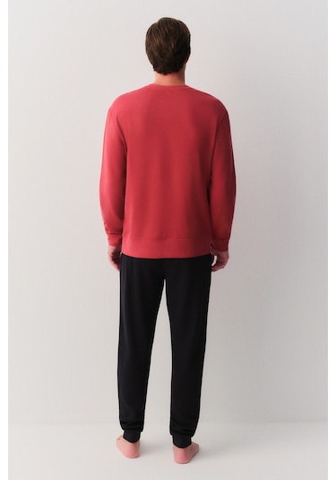 Suwen Cliff Erkek Pijama Takımı Sh26316660556 Koyu Lacivert