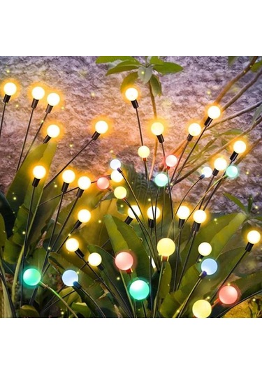 Qingmipy Güneş Enerjili Bahçe Işıkları, 10 Led Renkli, Sürekli/ayaklanan, Ip44 Su Geçirmez, 2 Adet Toplu Paket, Bahçe Ve Çatı Dekorasyonu Işıkları