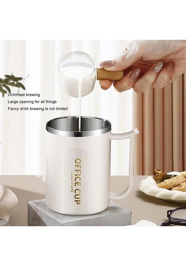 Paslanmaz Çelik Sızdırmaz Kaşıklı Kahve Termosu 500 Ml Beyaz-kahve Kapaklı İthal Ürün Çok Renkli