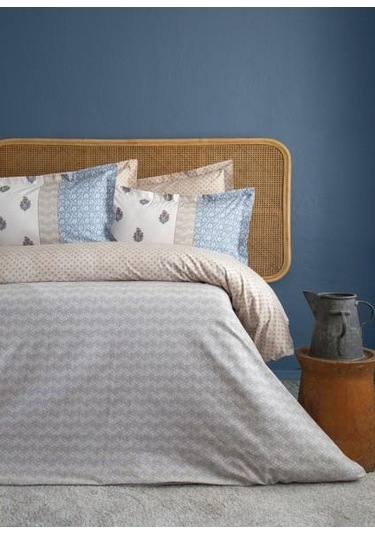 Apricitas Hazel Indıgo Nevresim Takımı Çift Kişilik Krem