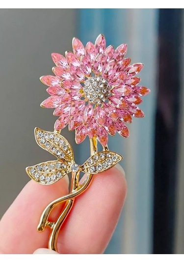 Fashion Jewelry Broş Çiçek Takı 226494697 Altın Rengi