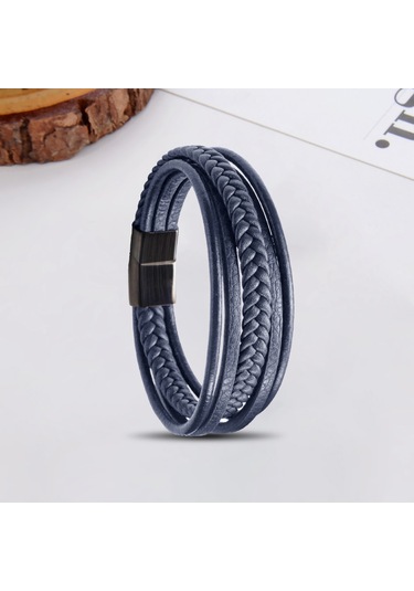 Mavi Çoklu Deri Bileklik Csr1180099 Mavi