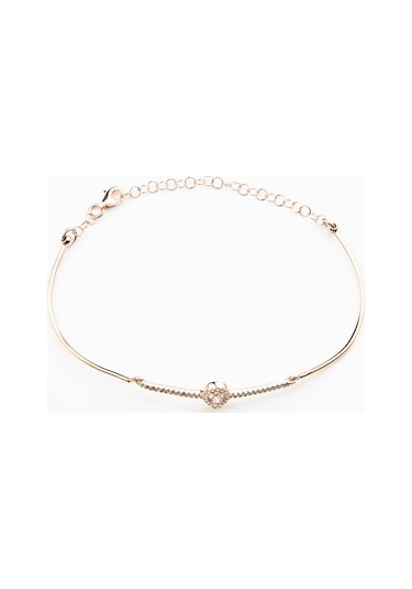 Damla Rose Gold Gümüş Kadın Bileklik