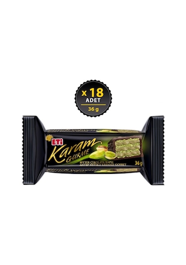 Karam Gurme Antep Fıstıklı Gofret 36 G X 18 Adet