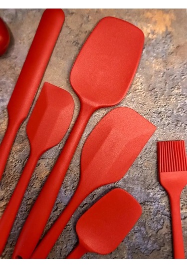 Ale-alena 6 Parça Kırmızı Silikon Mutfak Gereci Seti 137864060 Kırmızı