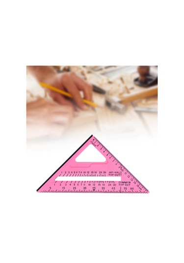 Suntek Tadilat Projeleri Için Marangozluk Üçgen Cetveli Pembe