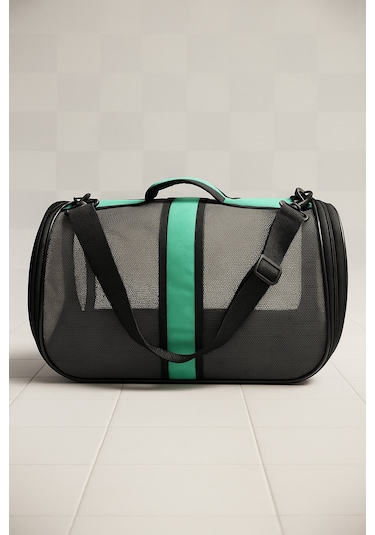 Newfull Kedi Taşıma Çantası Seyahat Evcil Hayvan Çantası Fileli Büyük Bot