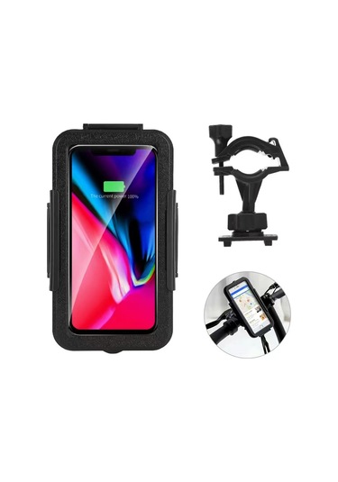 Samdoo Bisiklet Ve Motosiklet Için Ipx8 Su Geçirmez Abs Telefon Kılıfı - 4.7-6.1 İnç Ekran Uyumlu, 360 Derece Döner, 22-32mm Sapka Uyumlu Diğer