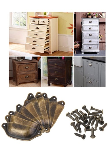 Suntek 10 Adet Antik Pirinç Kapı Dolap Topuzu Dolap Çekmece