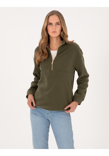 Pierre Cardin Kadın Haki Sweatshirt 50314954-vr027 Haki