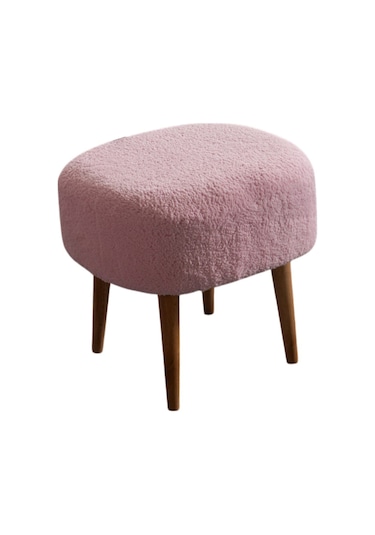 Barel Yuvarlak 4 Ayaklı Çok Amaçlı Puf Pembe Pembe