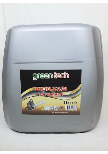 Greentech 30 Numara Bıçkı Testere Zincir Yağı 16 Litre