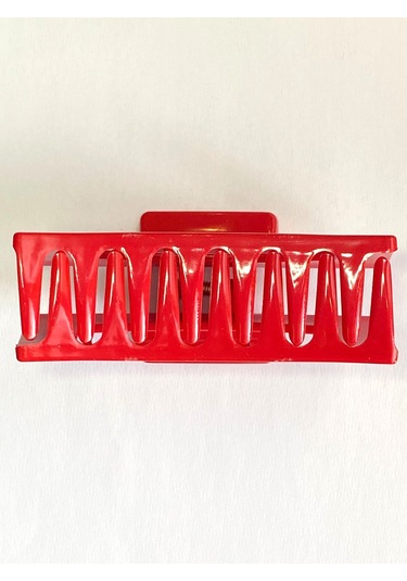 Kırmızı Renk Televizyon Model Mandal Saç Tokası 11 Cm - Şık Ve Dayanıklı Kırmızı